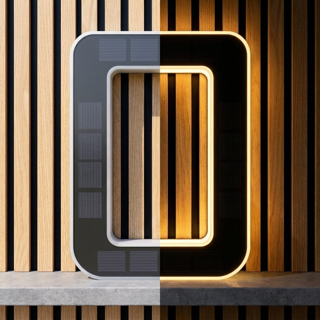Solar LED Huisnummer met Automatische Verlichting