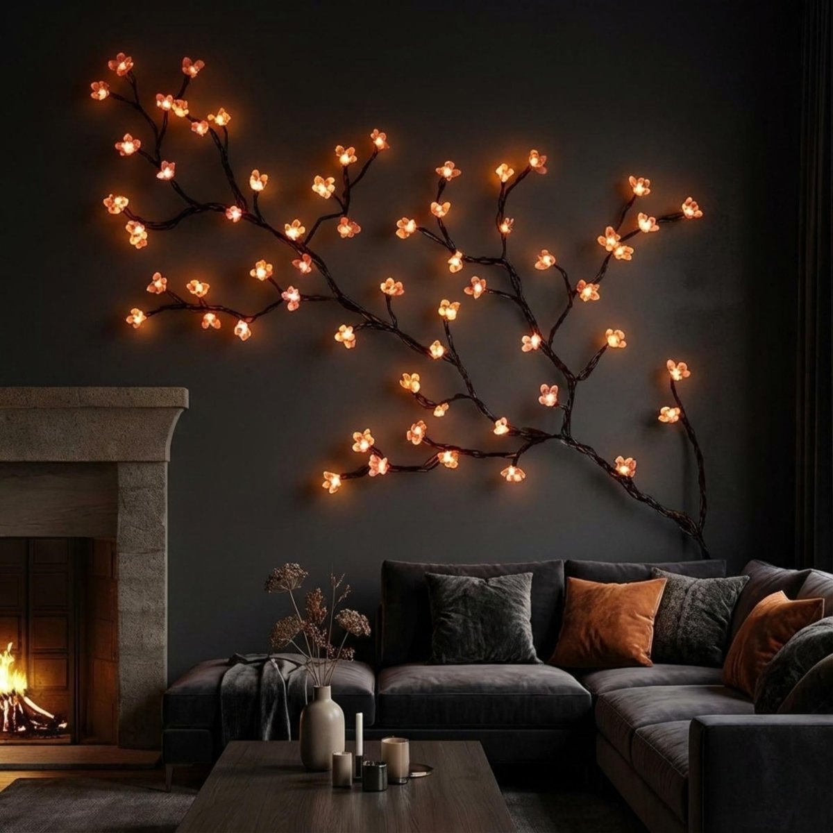 LED‑Decoratietak met Bloesemdesign voor Sfeervolle Wandaccenten
