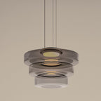Gelaagde Glazen Hanglamp Met Warme LED-Verlichting En Tijdloos Design