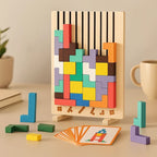 Houten Puzzel met Staand Bord en Rustgevend Spelgevoel