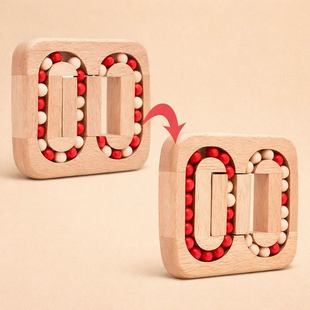 Draaipuzzel met Houten Behuizing en Rustgevende Beweging