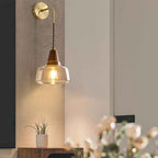 Wandlamp met Modern Hout‑Metaal Ontwerp en LED‑Compatibiliteit