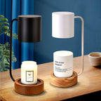 Tafellamp met Waxverwarmer en Houten Basis