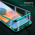 Magnetisch Telefoonhoesje met Gehard Glas voor Samsung Smartphones