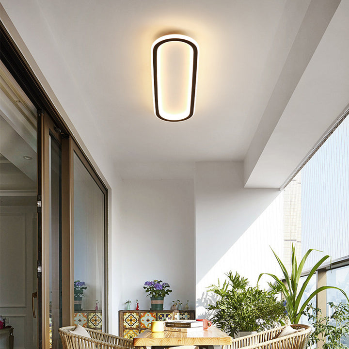 Plafondlamp met Ovale Vorm en Dimbare Lichtstanden