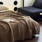 Katoenen Mousseline Plaid met Franjes voor Bank, Bed en Woonkamer