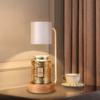 Tafellamp met Waxverwarmer en Houten Basis