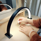 Led‑Bureaulamp met Gebogen Metalen Frame