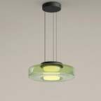 Gelaagde Glazen Hanglamp Met Warme LED-Verlichting En Tijdloos Design