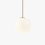 Glazen Hanglamp Met Glanzende Kap En Compact Ontwerp Voor Moderne Sfeerlicht
