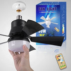 E27 plafondventilator met dimbare LED-lamp en afstandsbediening