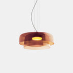 Luxe Glazen Hanglamp met Unieke Handgemaakte Kap voor Warme Sfeerverlichting