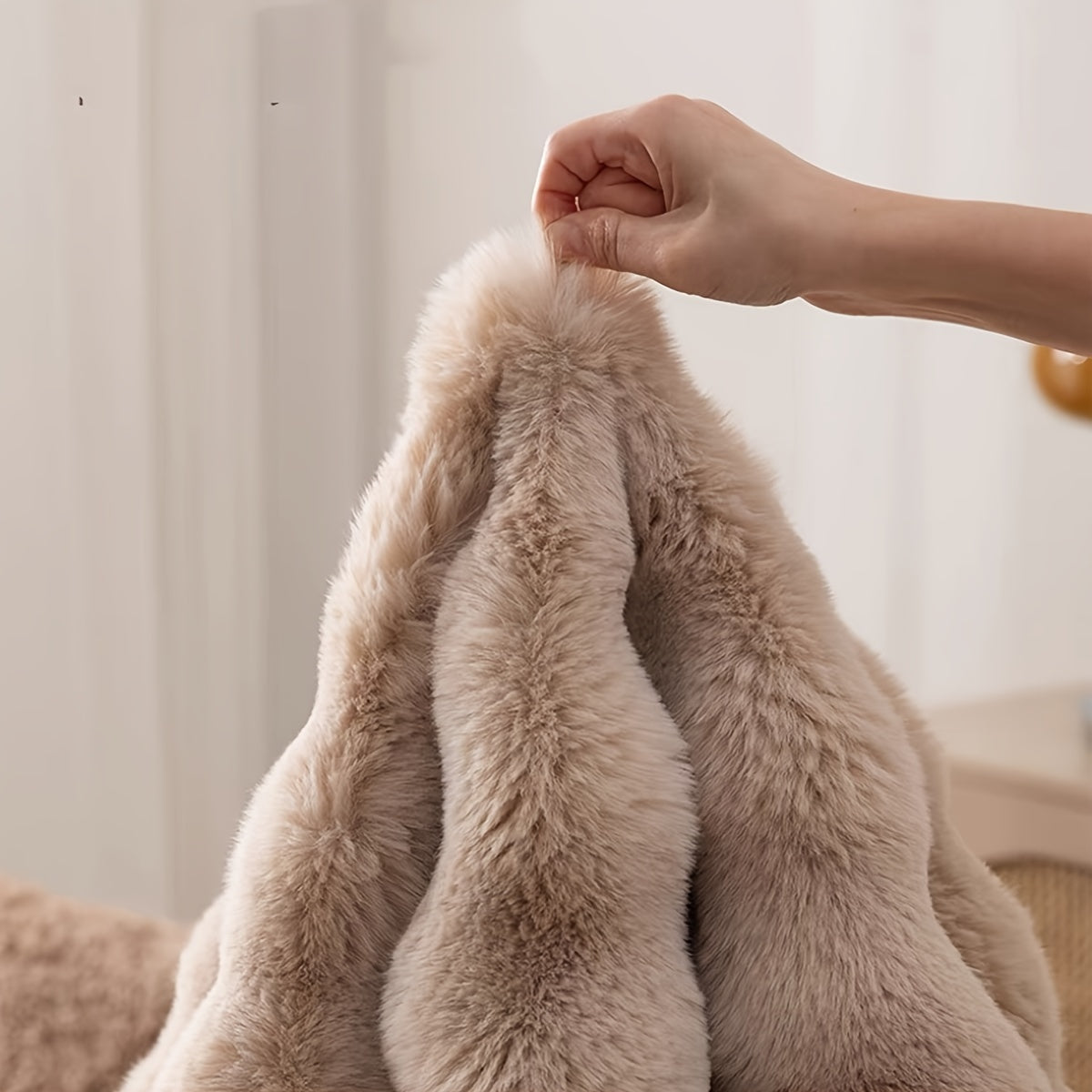 Rond Bubble Vloerkleed met Zachte Fleece Structuur