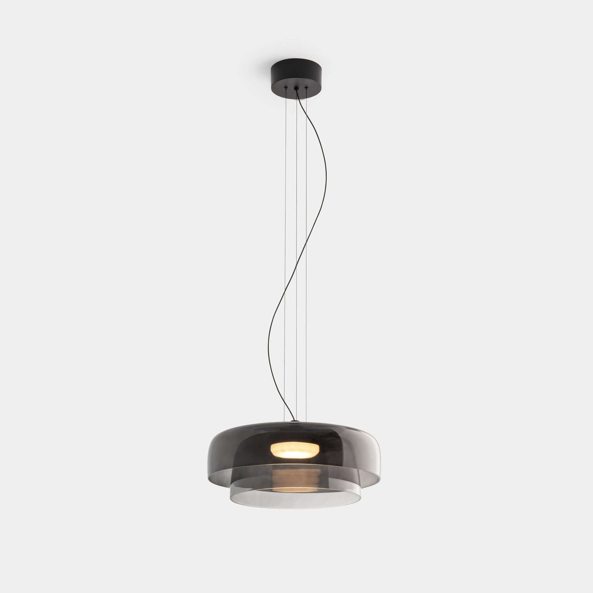 Luxe Glazen Hanglamp met Unieke Handgemaakte Kap voor Warme Sfeerverlichting