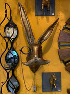 Decoratieve Dierenkop Wandobject van Hars met Expressief Ontwerp