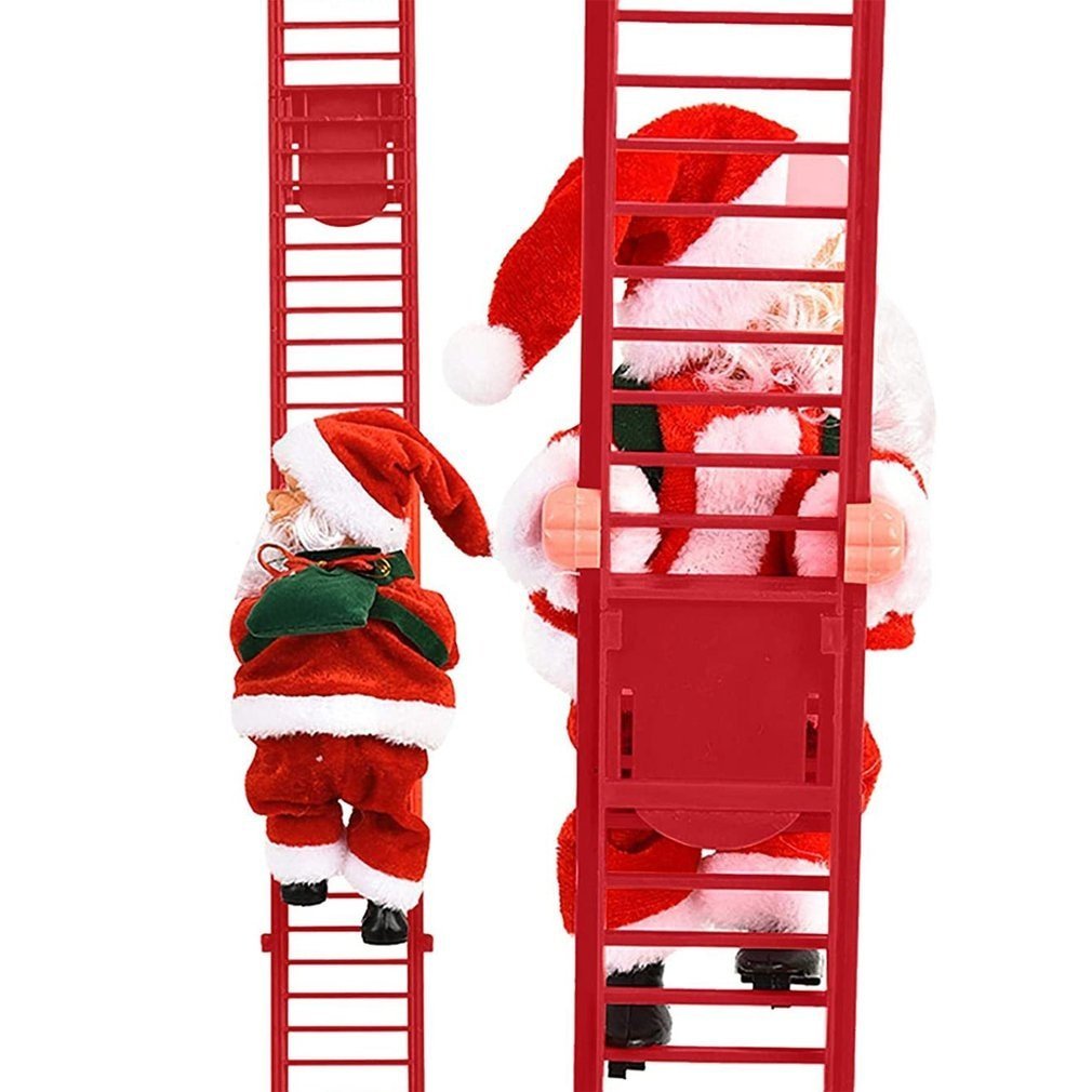 Klimmende Kerstman met Muzikale Ladder