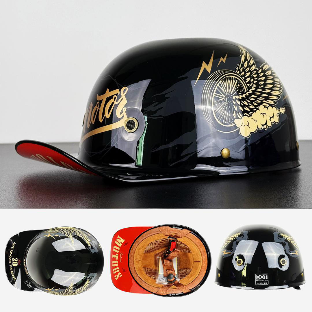 Cap‑Stijl Motorhelm met Sterke ABS‑Constructie en Veiligheidscertificering