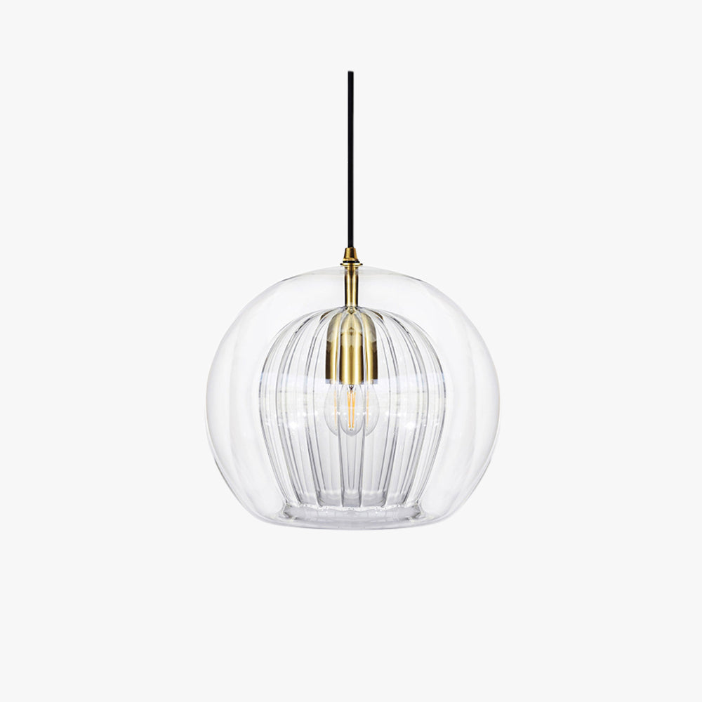 Hanglamp Met Glazen Bolkap In Transparant Of Amber
