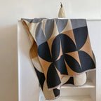 Omkeerbare Ponchosjaal Met Geometrisch Patroon Voor Herfst En Winter