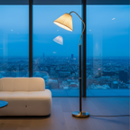 Japanse Vloerlamp met Houten Basis en Zachte Warme Sfeerverlichting