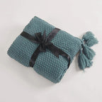 Gebreide Plaid van Wol met Kwasten voor Bank en Bed