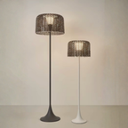 Buitenlamp met Gevlochten Kap en Warme Weerbestendige LED‑Sfeerverlichting