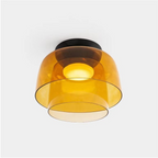 Glazen Plafondlamp Met Gelaagde Vorm En Moderne Sfeerverlichting