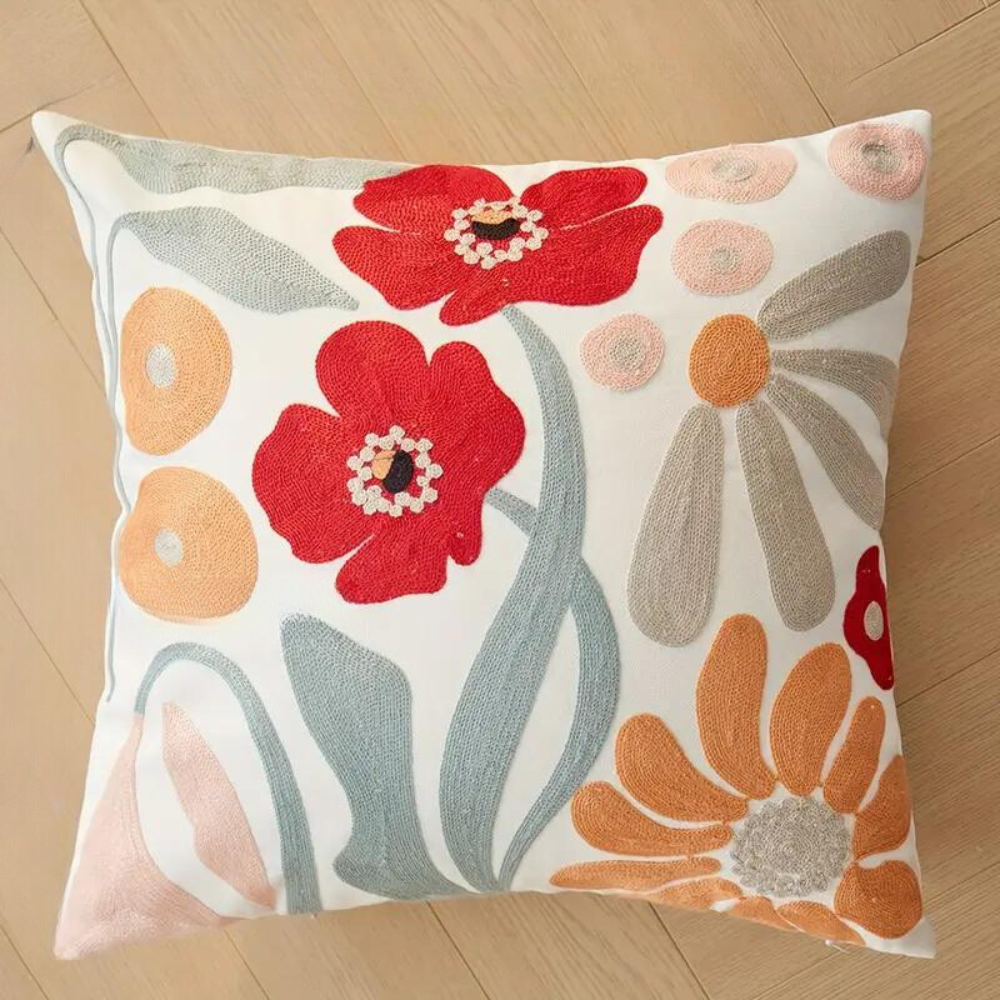Kussenhoes Met Botanisch Bloemenpatroon Voor Sfeervolle Woondecoratie
