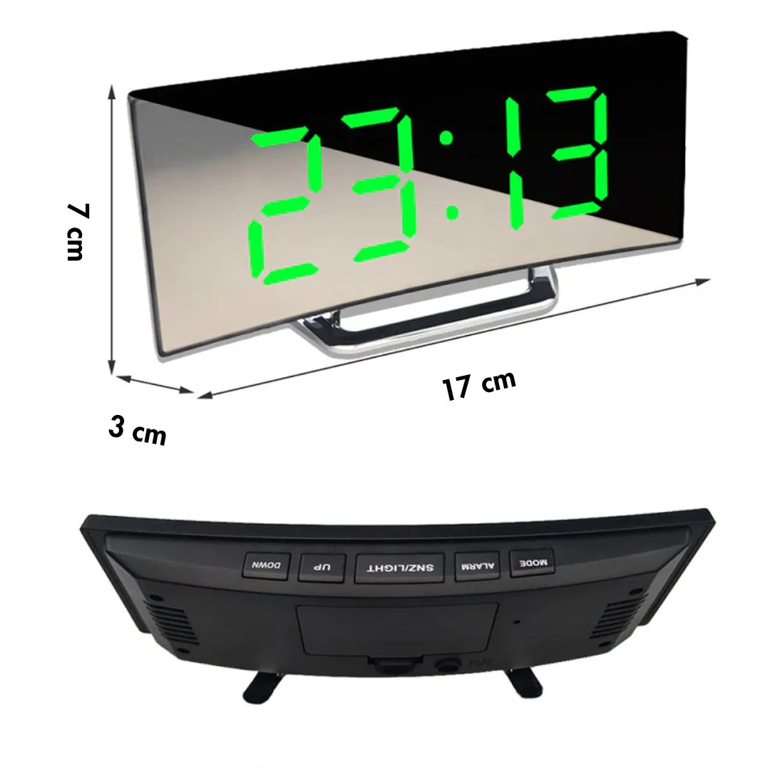 Digitale Wekker met Groot LED Display en Automatische Dimbare Verlichting