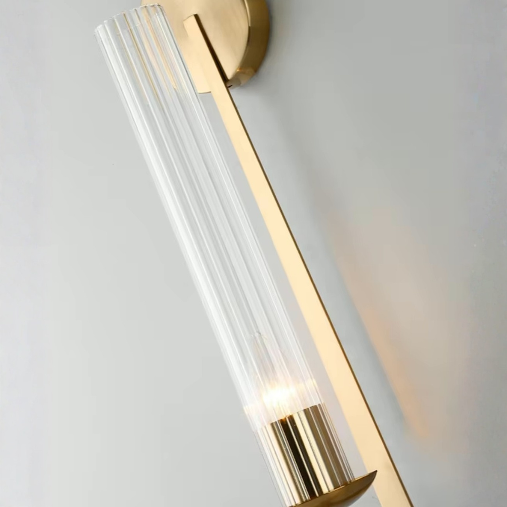 Wandlamp met Verticale Glasstructuur en Zachte Moderne Sfeerverlichting