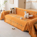 Banksprei van Chenille met Geometrisch Motief en Franjes voor de Bank