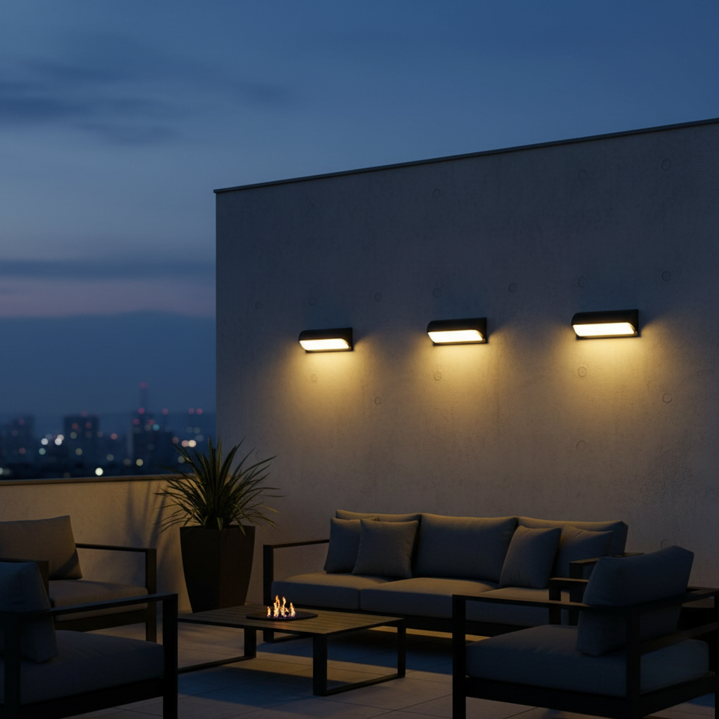 Buitenwandlamp met Modern Ontwerp en Heldere Weerbestendige LED‑Verlichting