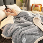 Winter Fleece Deken Met Zachte Structuur En Warme Comfortlaag
