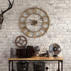 Ronde Metalen Wandklok met Stil Uurwerk