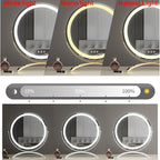 Make-upspiegel met Dimbare LED-Rand en Draaibaar Frame voor Kaptafel