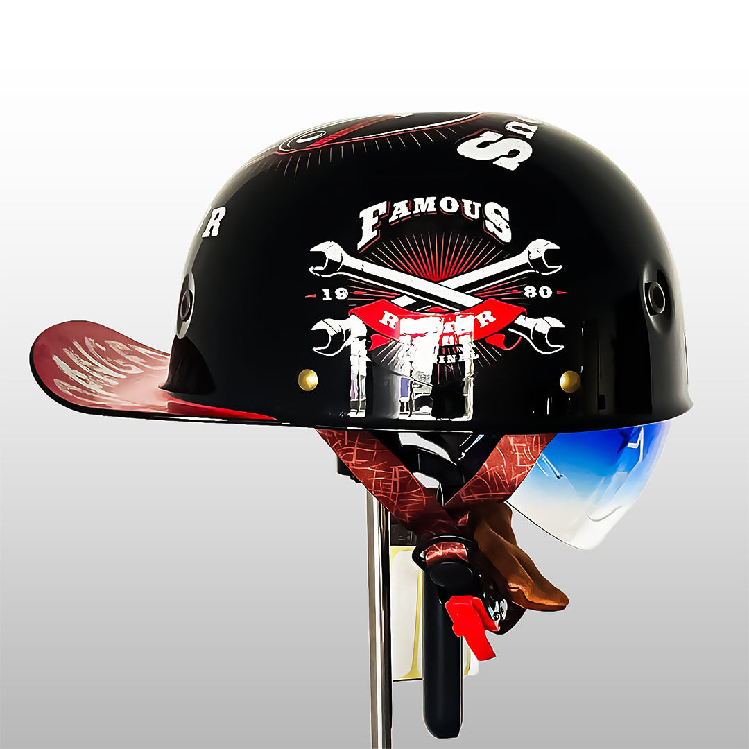 Cap‑Stijl Motorhelm met Sterke ABS‑Constructie en Veiligheidscertificering