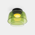 Glazen Plafondlamp Met Gelaagde Vorm En Moderne Sfeerverlichting