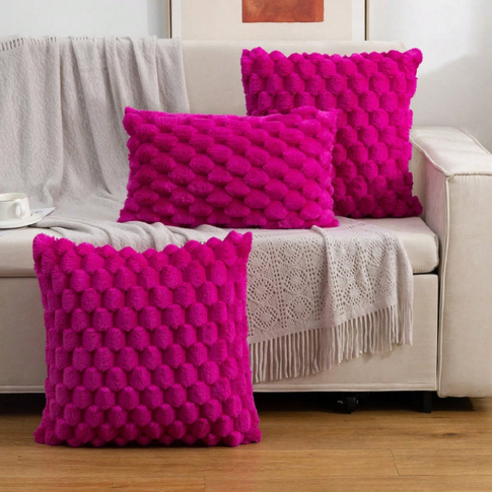 Kussenhoes Met Zachte 3D‑Textuur En Luxe Pluche Structuur