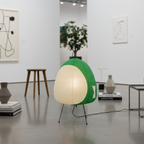 Japanse Tafellamp of Vloerlamp met Organische Papieren Vorm en Warme Sfeerverlichting