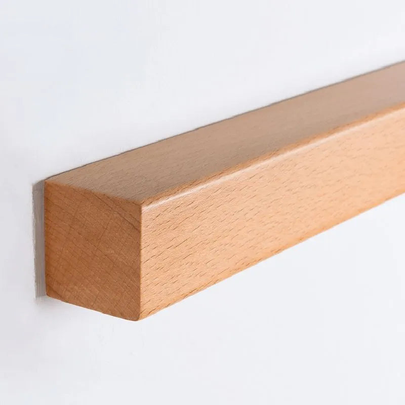 Lineaire Houten Spiegelwandlamp Met Acrylvoorfront