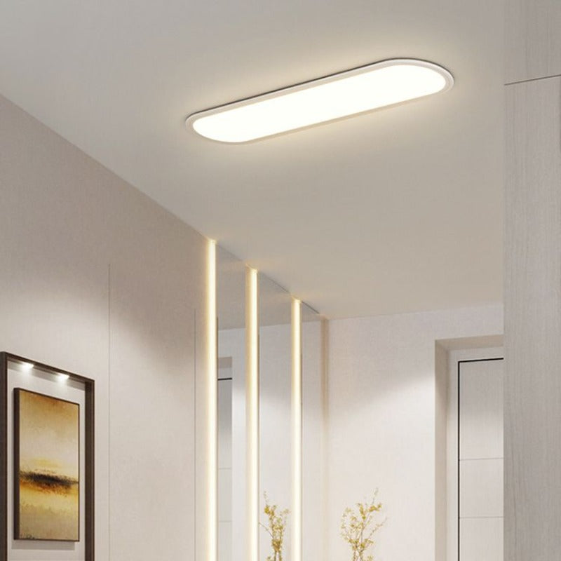 Ovale Plafondlamp Met Metalen Behuizing En Acrylkap