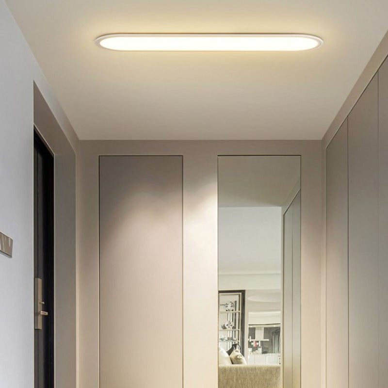 Ovale Plafondlamp Met Metalen Behuizing En Acrylkap