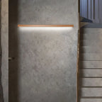 Lineaire Houten Spiegelwandlamp Met Acrylvoorfront