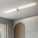 Lineaire Plafondlamp Met Metalen Behuizing En Silicagelkap