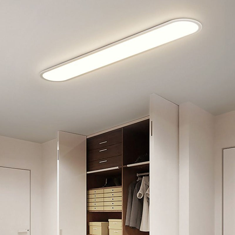 Ovale Plafondlamp Met Metalen Behuizing En Acrylkap