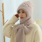 Wintermuts En Halsbeschermer Met Warm Fleece En Elastisch Strickontwerp