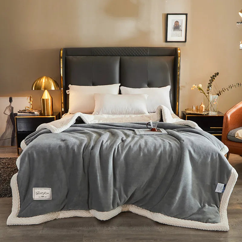 Winter Fleece Deken Met Zachte Structuur En Warme Comfortlaag