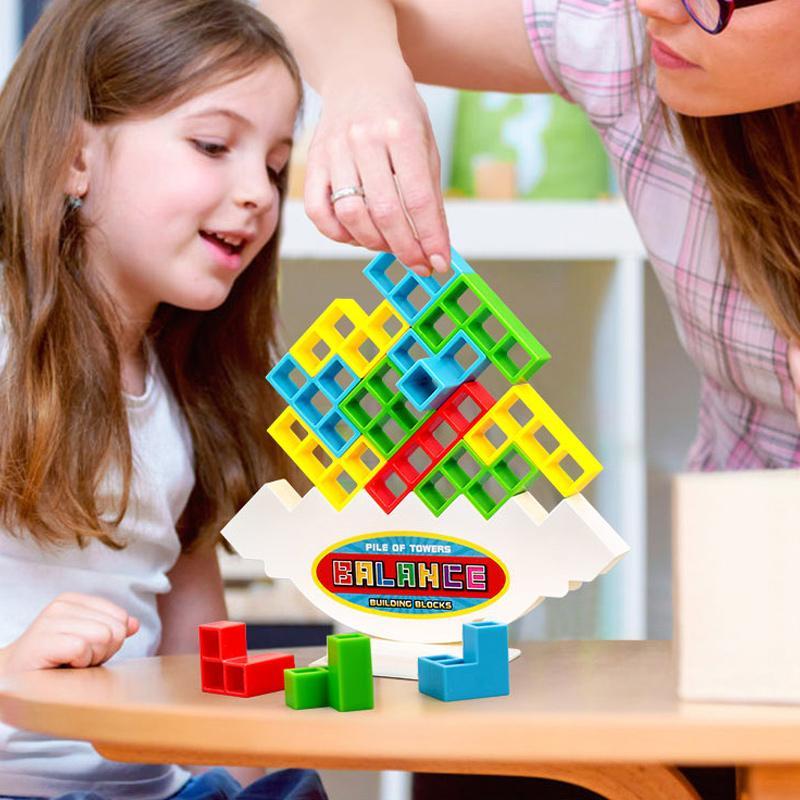 Magnetisch Evenwichtsspel met Kleurrijk Tetris Ontwerp