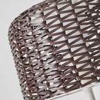 Buitenlamp met Gevlochten Kap en Warme Weerbestendige LED‑Sfeerverlichting