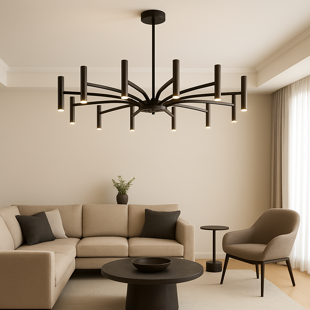 Moderne kroonluchter met 12 lichtpunten